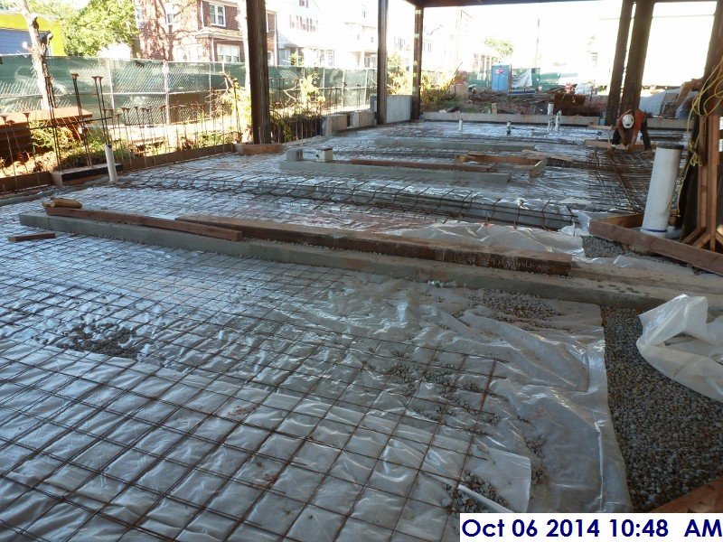 Installed wire mesh prepping for the slab on grade Facing North (800x600)